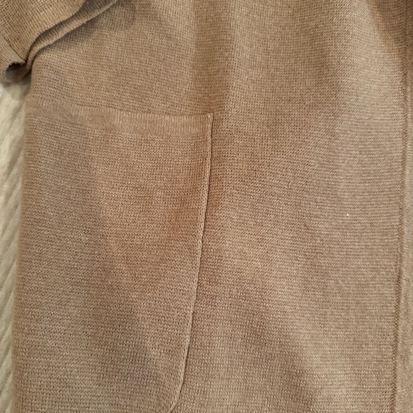 J crew Tan Collarless Sweater Blazer - Picture 4 of 7